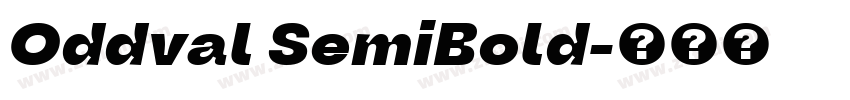 Oddval SemiBold字体转换